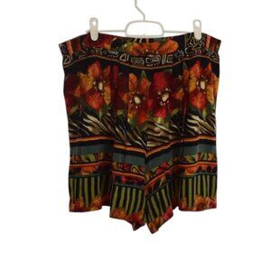 Vintage Options by Worthington Floral Shorts Pull On